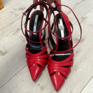 Zara red shoes